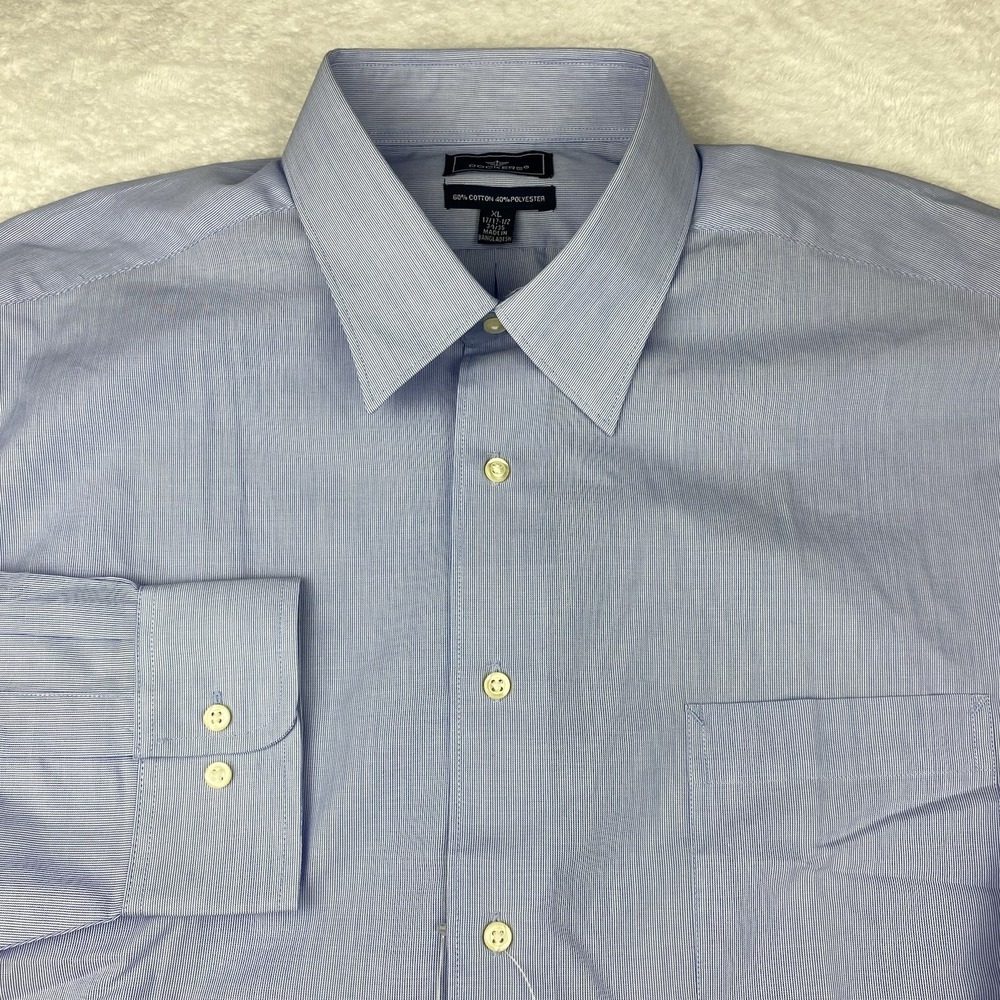 DOCKERS Dress Shirt Mens 17-17.5/34-35 Ice Blue Regular Fit New w/Tags!‎